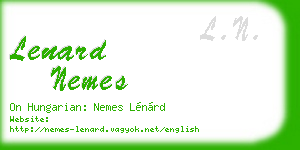 lenard nemes business card